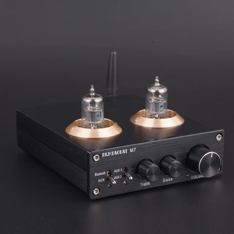 M7 Bluetooth 4,0 HiFi вакуумный 6J1 ламповый усилитель стерео ламповый предусилитель с высоким басовым управлением