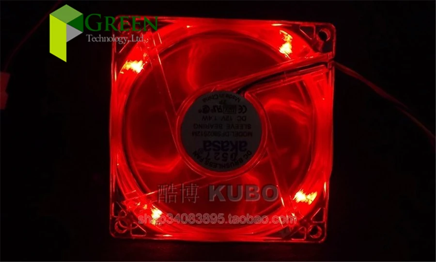 AKASA DFS802512M 80 мм 8 см 80*80*25 светодиодный вентилятор охлаждения 12 В постоянного тока 1 4