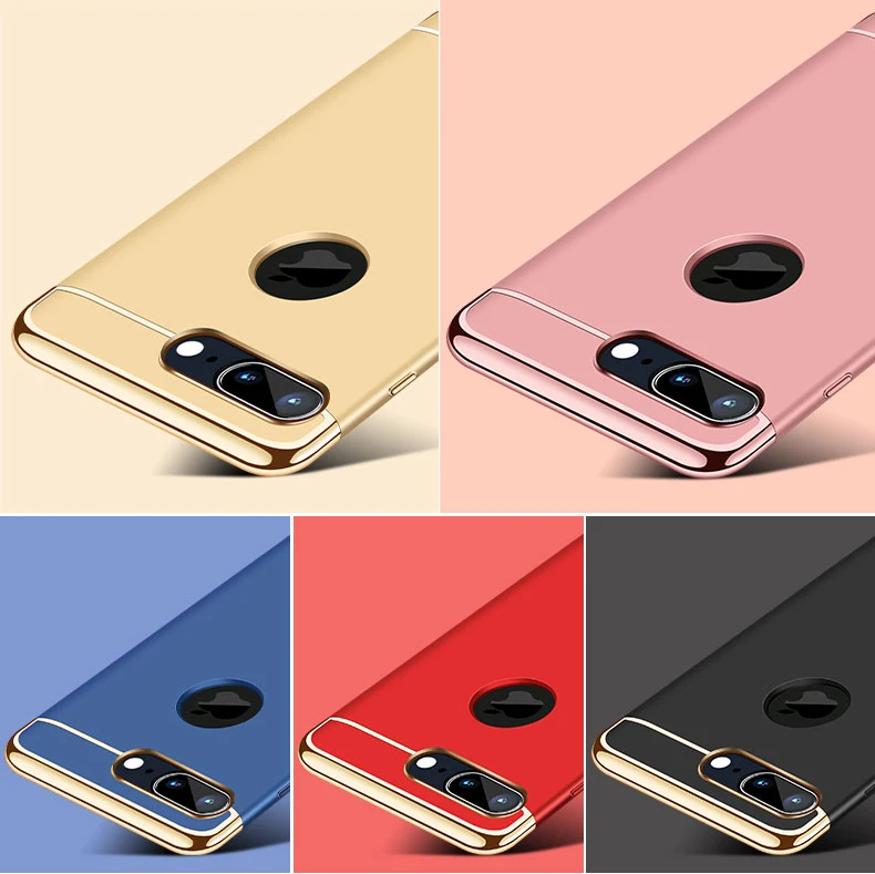 Для iphone 8 7 Plus чехол для телефона iPhone 7 iPhone 8 задняя крышка Роскошные Съемный 3 в 1 Combo жесткий Пластик случае 7 Plus 8 плюс Coque