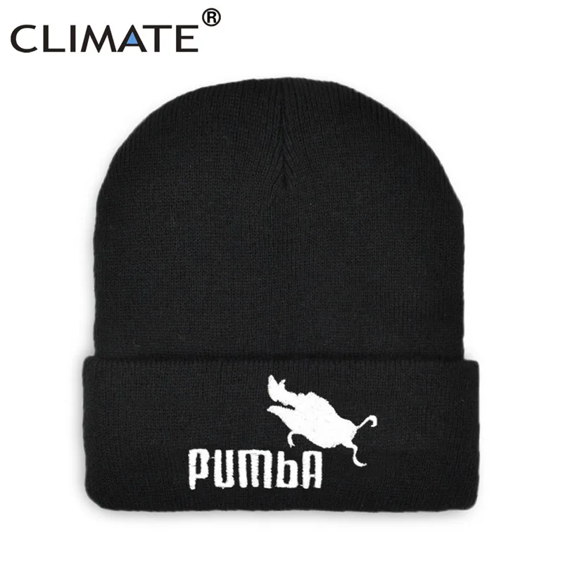 Black Beanie Мужская Теплая Вязаная Шапка-бини с изображением короля льва, крутая черная вязаная зимняя шапка для мужчин и женщин - Цвет: Black Beanie