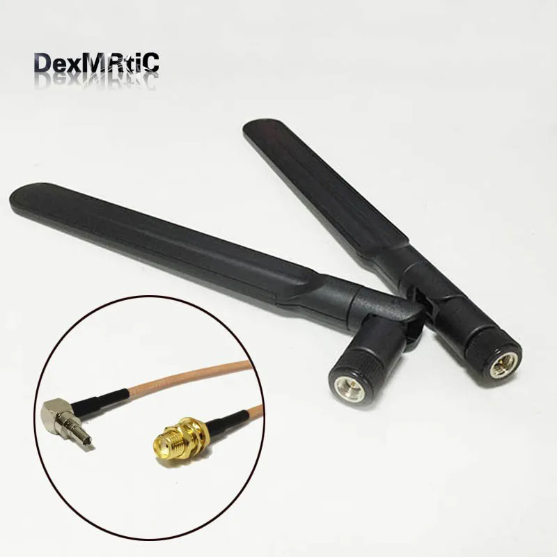 1 шт. 2 4 ГГц/5 8 ГГц 8dBi Двухдиапазонная wifi антенна SMA + разъем К CRC9 прямоугольный