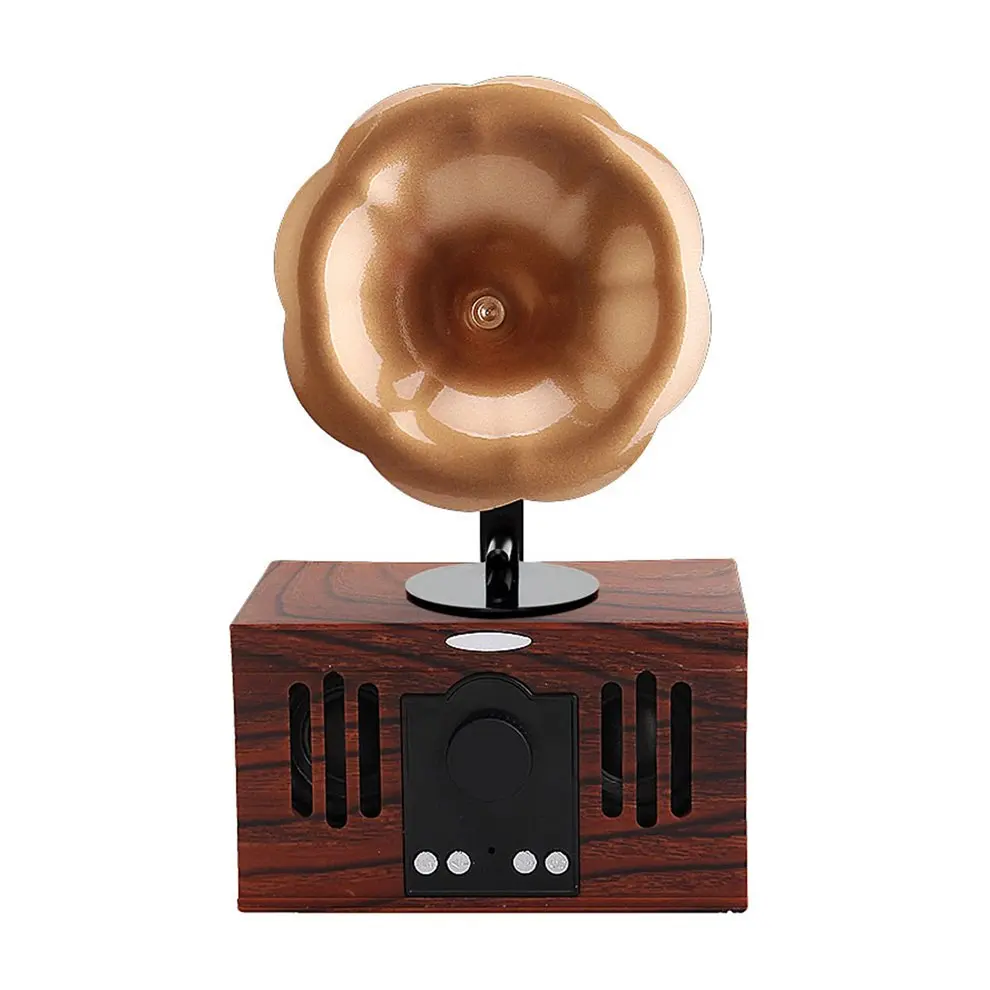 Винтажная Беспроводная Bluetooth колонка Классическая громкая связь вход AUX TF карта