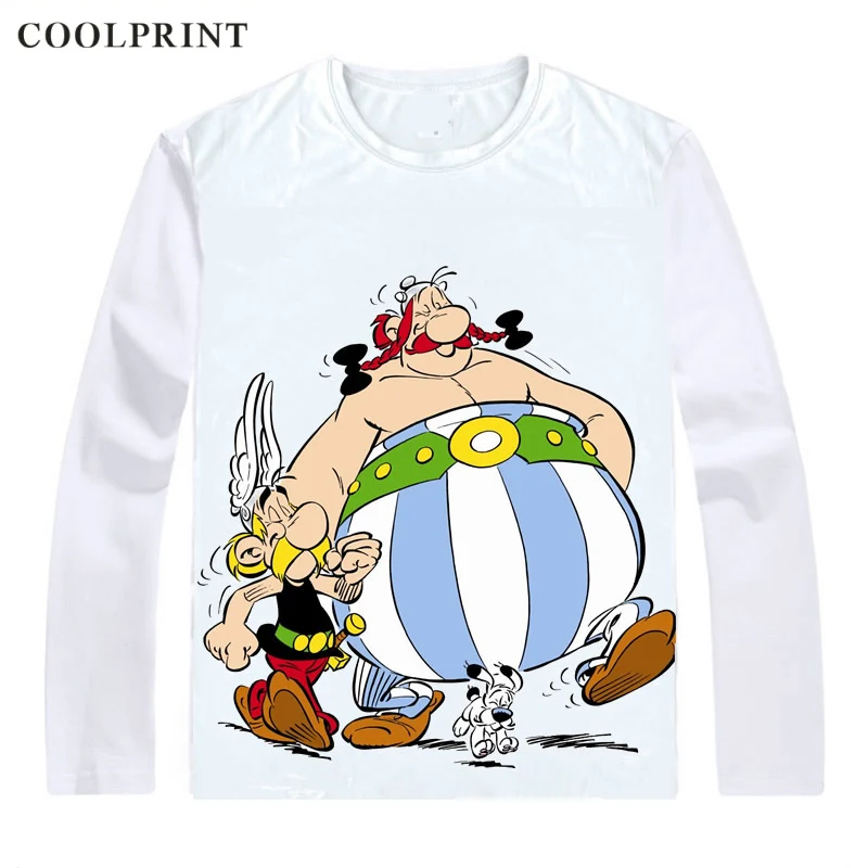 Style 11 Футболка Asterix And Obelix с графическим принтом, потрясающая уличная футболка с аниме на заказ, повседневные винтажные футболки с длинными рукавами и принтом - Цвет: Style 11