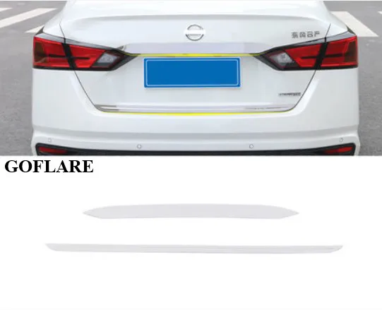 Слоновая кость Автостайлинг багажник Накладка порога Накладка для Nissan Altima L34 корпус двери боковая формовка отделка порог протектор Аксессуары - Цвет: Слоновая кость