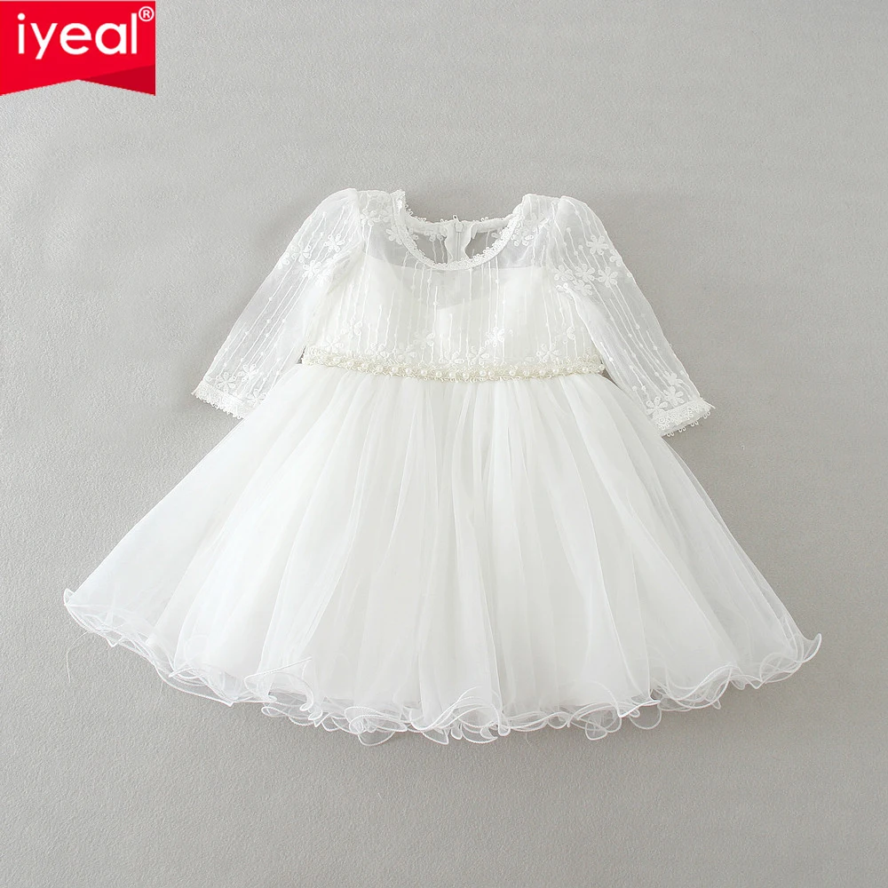 IYEAL 1 год для маленьких девочек платье на день рождения 2018 вечерние крестины дня