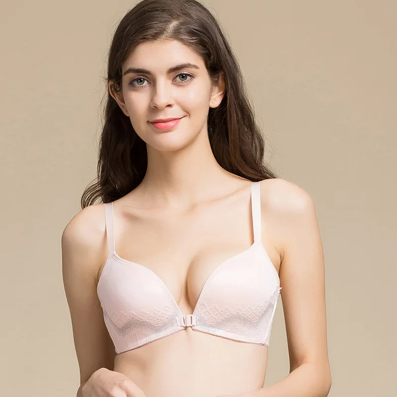 Бюстгальтер с передней пряжкой без ободка 100% натуральный шелк трикотажный