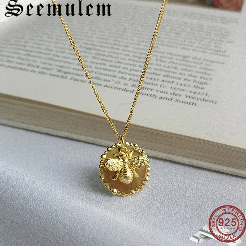 Semulem 2019 персонализированные прекрасные пчелы ожерелье 925 стерлингового серебра