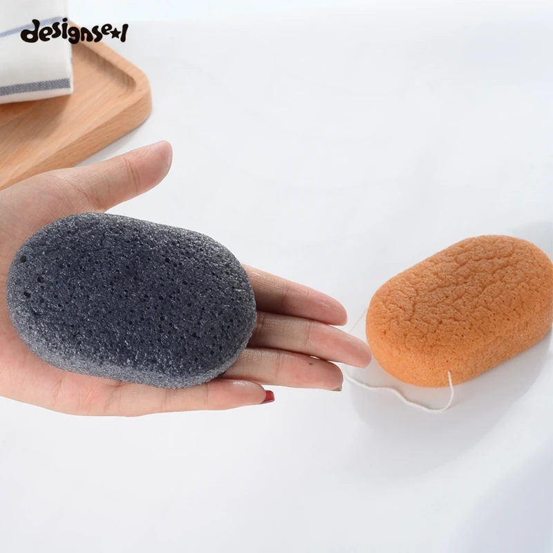 Флаттер натуральные активные завод Konjac Очищение хлопка бамбуковый уголь чистки
