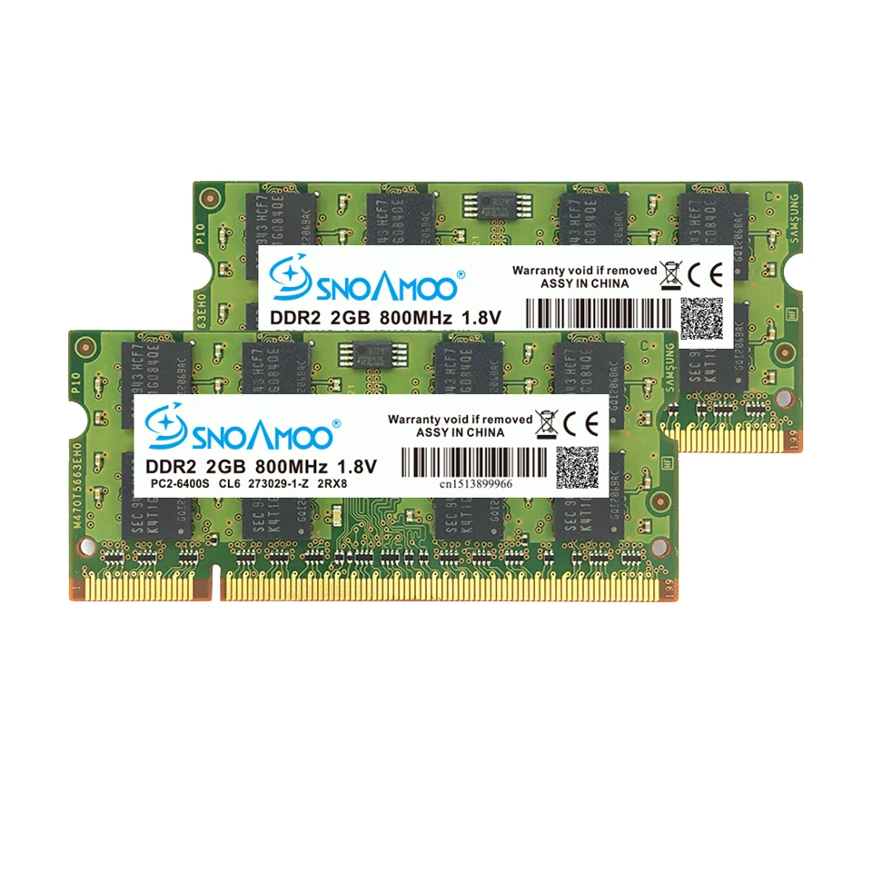SNOAMOO RAMs DDR2 для ноутбука 2 Гб 667 МГц 800 PC2 5300S 200Pin CL5 CL6 1 8 в|Оперативная память| |