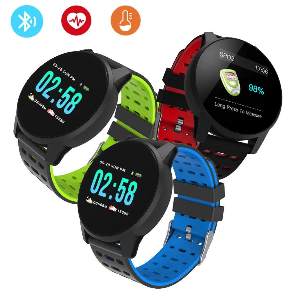 

1.3" HD Screen Sports Wristband Heart Rate Blood Pressure Monitor Smart Watch Women Men Bracelet For Android iOS