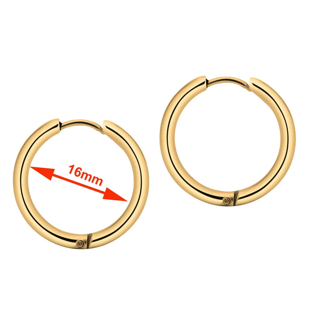 

1 Pair/set Wholesale 316l Stainless Steel Gold Tone Round Earrings DIY Jewelry Making Findings Accessories
