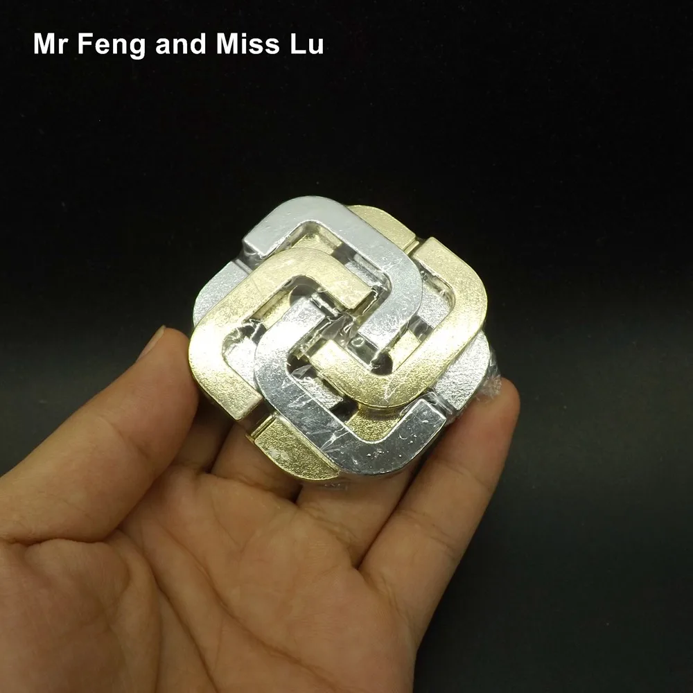 Четырехлистного клевера замок литой Metal Ring Puzzle 3D для активного отдыха с учетом