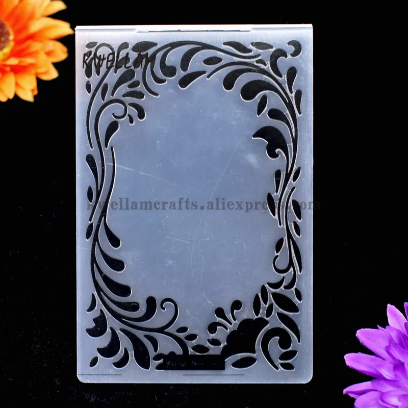 Листья рамка Пластик тиснение папка для альбом скрапбукинга &quotсделай сам&quot