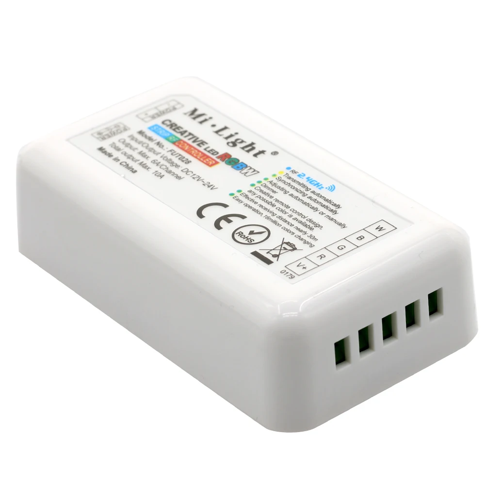 FUT028 Mi. Светильник 2,4G RF светодиодный RGBW контроллер для RGBW светодиодной ленты. DC12-24V передача и групповая Синхронизация
