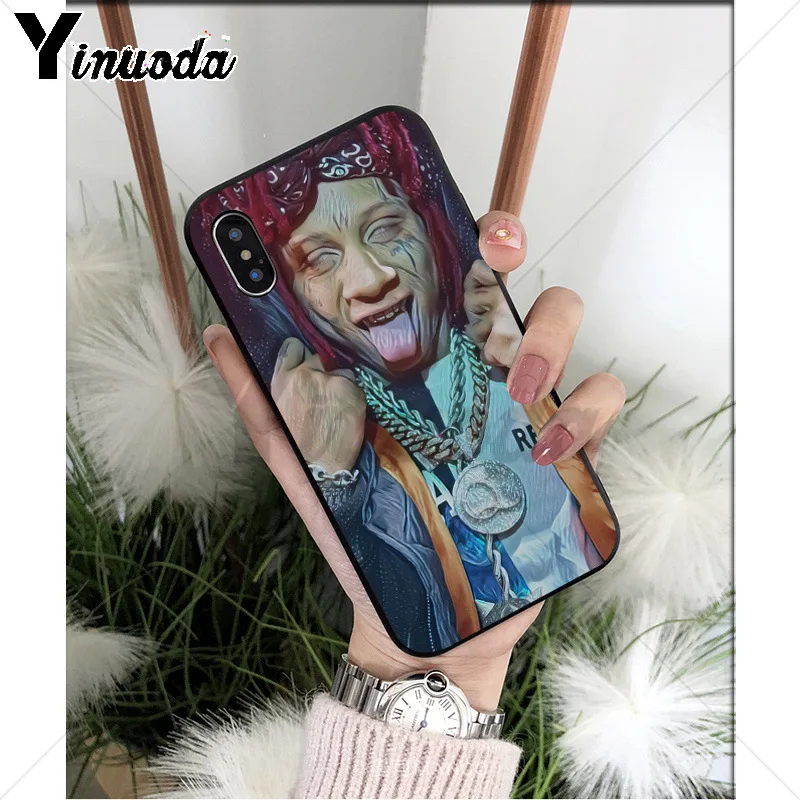 Yinuoda хип-хоп рэпер Trippie redd силиконовый мягкий ТПУ Черный чехол для телефона для iPhone X XS MAX 6 6s 7 7plus 8 8Plus 5 5S SE XR