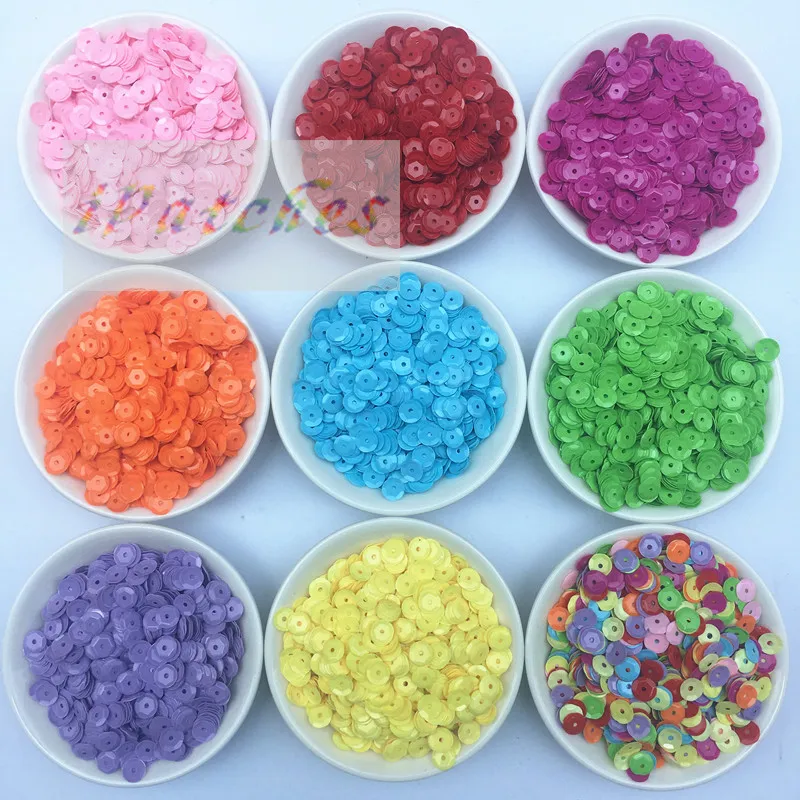 

720pcs 6mm cup sequins pvc Solid color sew Paillettes diy craft scrapbook wedding decoration fabric halloween party embellish