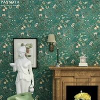 paysota fashion pastoral apple tree flowers and birds non woven wallpaper retro sweet bedroom living room background wall paper