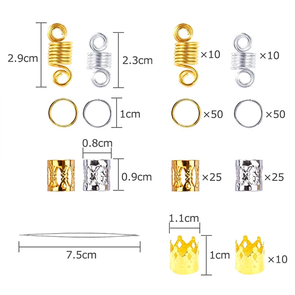 260 шт. деревянные бусины украшения для волос блокировка отверстия дредов крупной