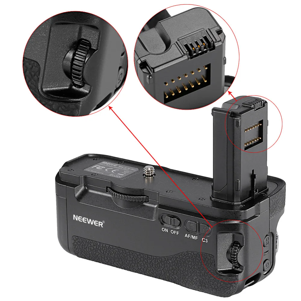 Neewer LCD 2 4G беспроводной пульт дистанционного управления Вертикальная батарея