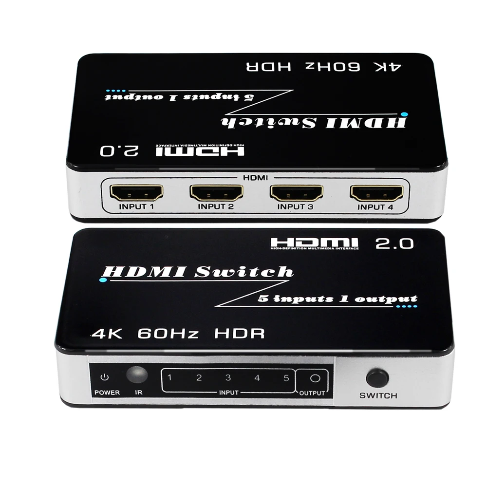 HDMI переключатель 5X1 4K @ 60 Гц 3D Ultra 1080P HD HDR HDCP 2 для HDTV Xbox PS3 PS4 мультимедиа конвертер