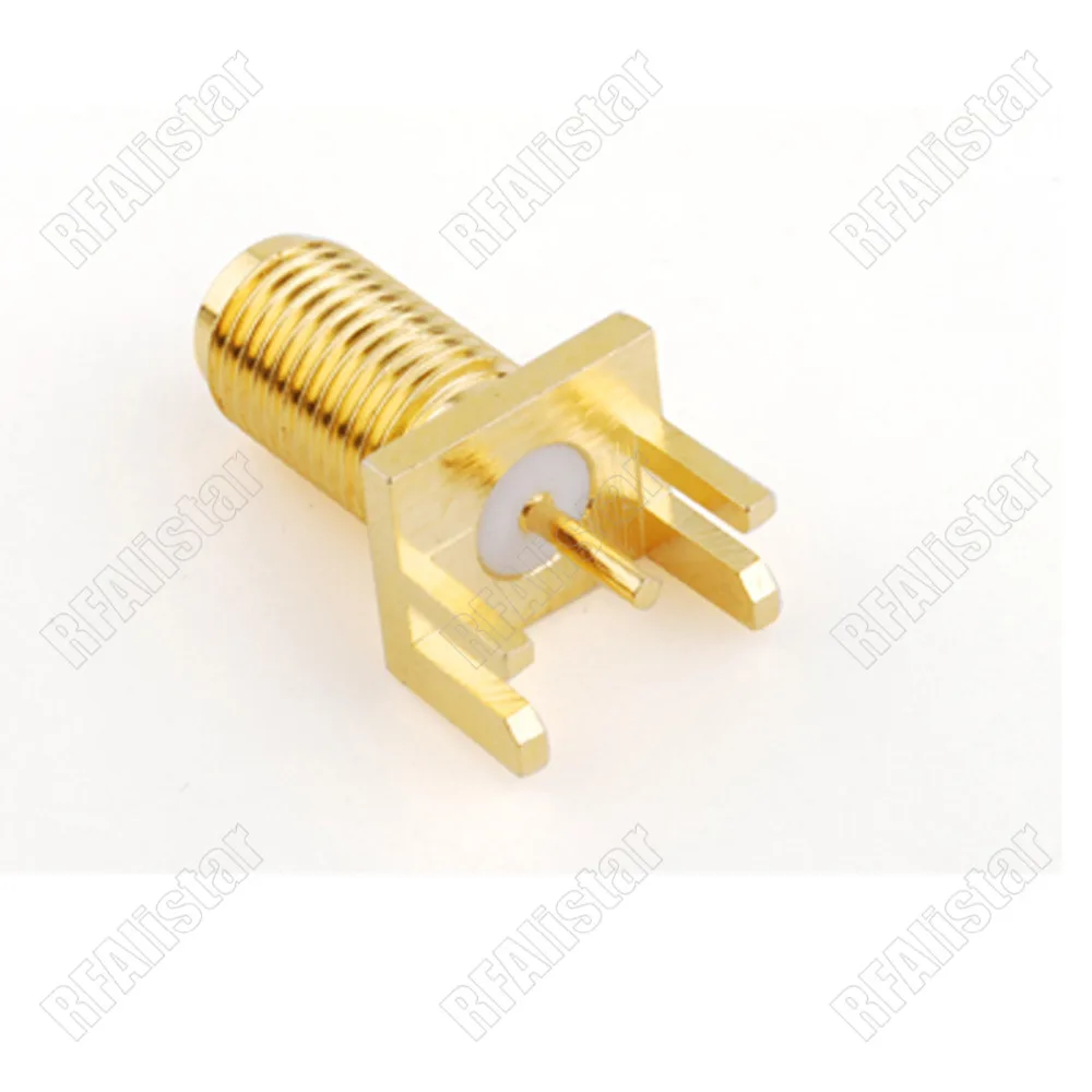 50 шт. SMA женский конец Launch Jack PCB Mount широкий фланец. 062 &quotсредний RF