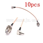 Оптовая продажа, 10 шт., радиочастотный разъем с разъемом F и штекером CRC9, Прямоугольный тип, кабель антенны RG316 Pigtail HuaWei, 15 см, быстрая доставка