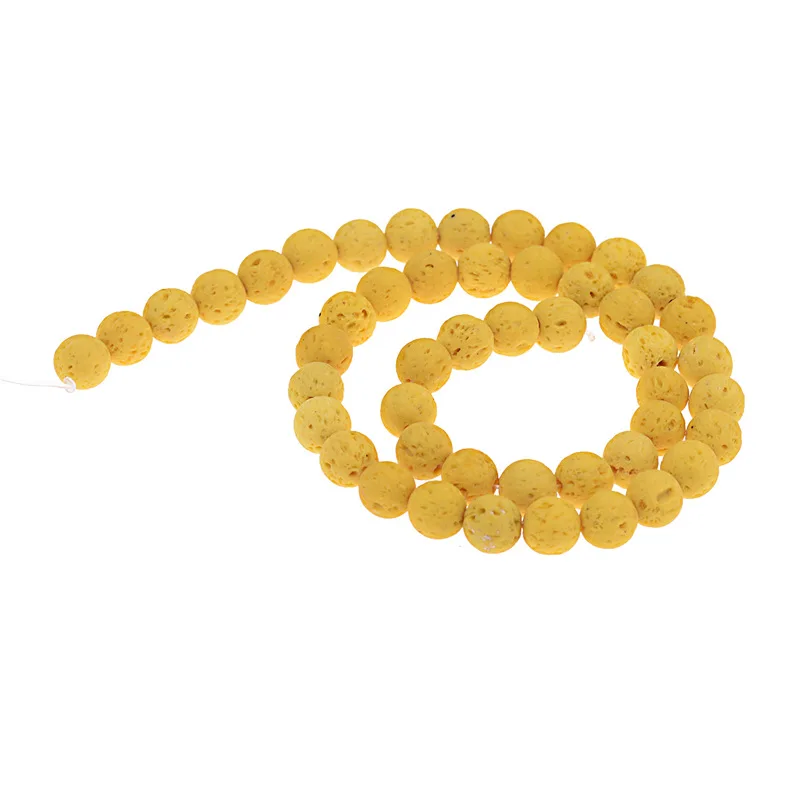 OIQUEI 1 Strand 8mm Colorful Natural Lava Stone Beads Volcanic Rock Round Loose Spacer For DIY Jewelry Bracelet Making | Украшения и