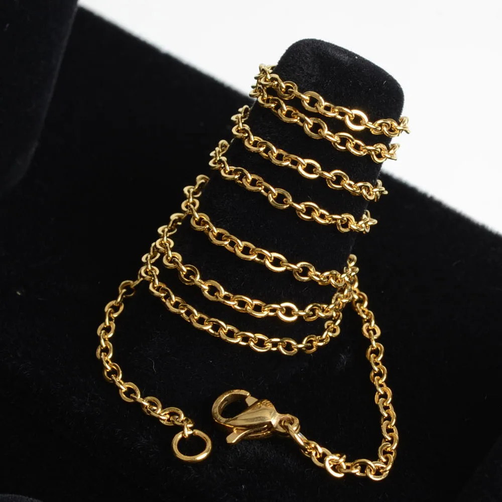 Keisha Lena gold-color 1mm 2mm Stainless Steel Chains Necklace Fit For Men/Women Jewelry Gold Chain Bulk | Украшения и аксессуары