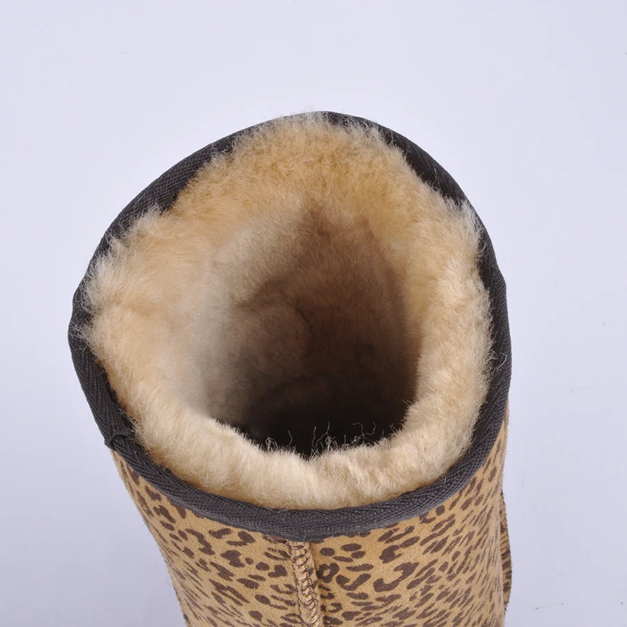 Одежда высшего качества Модные женские зимние ботинки из натуральной овечьей