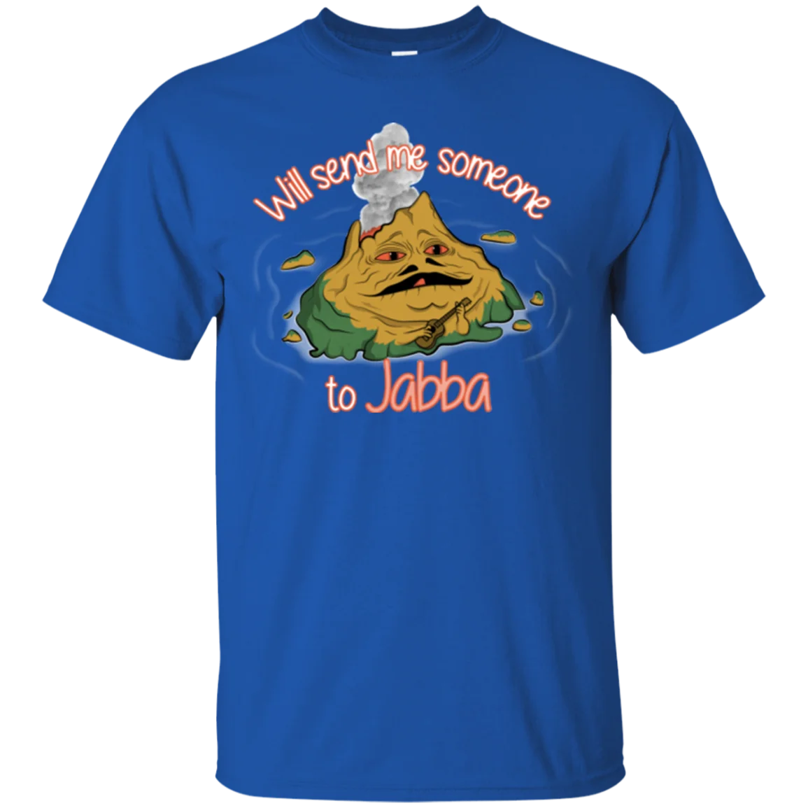 2019 Новая мужская футболка с принтом хлопковая Футболка Jabba круглым вырезом и