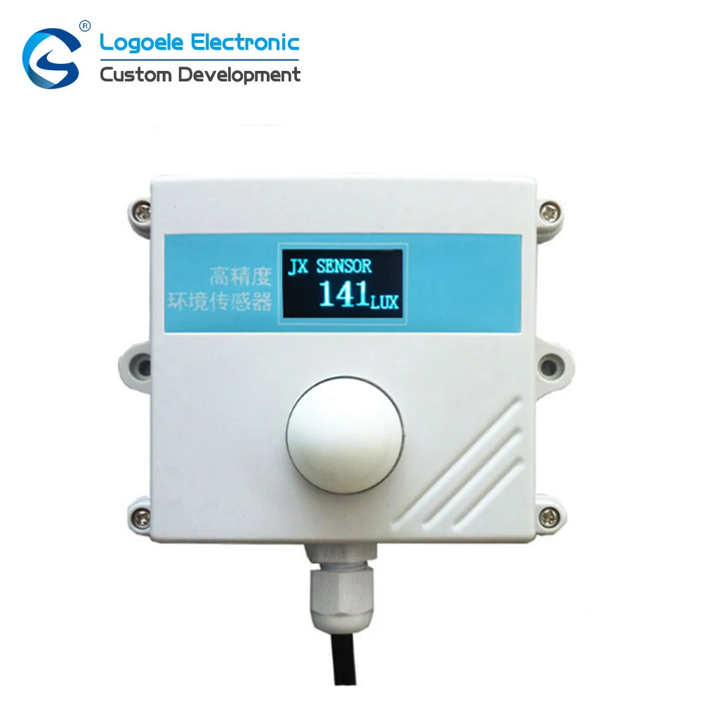 

LOGOELE Illumination Transmitter light sensor Illumination Sensor Illuminance Meter 4-20MA 0-5V 0-10V 0-65535Built LED display