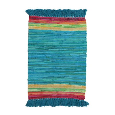 100% хлопок ручной работы ковер коврик геометрический индийский плед полосатый