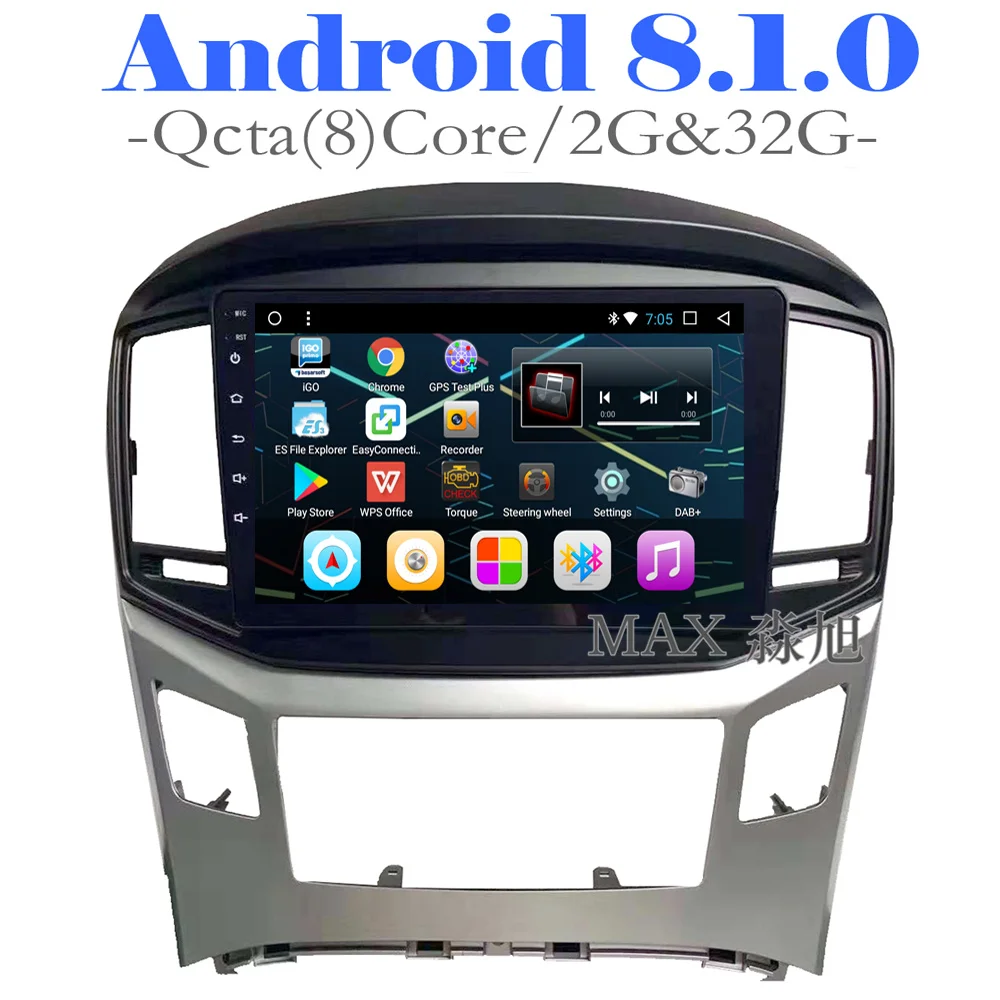 MAX Qcta Core Android 8.1.0 GPS навигационная система автомобильный dvd плеер для Hyundai H1 Grand Starex