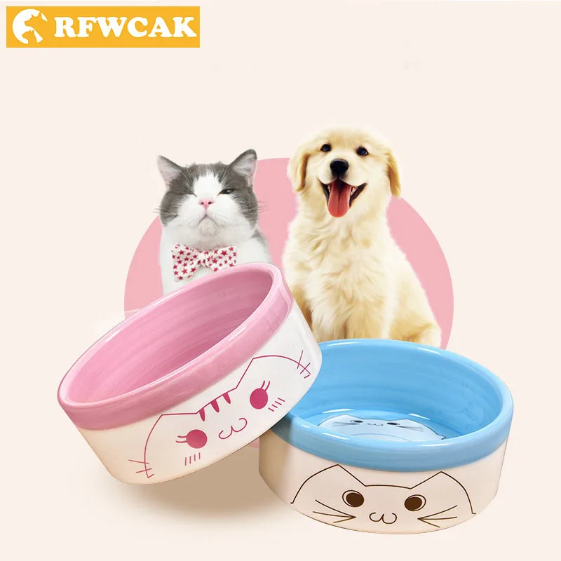 RFWCAK новая Нескользящая керамическая миска для собак милых кошек Кормление щенка