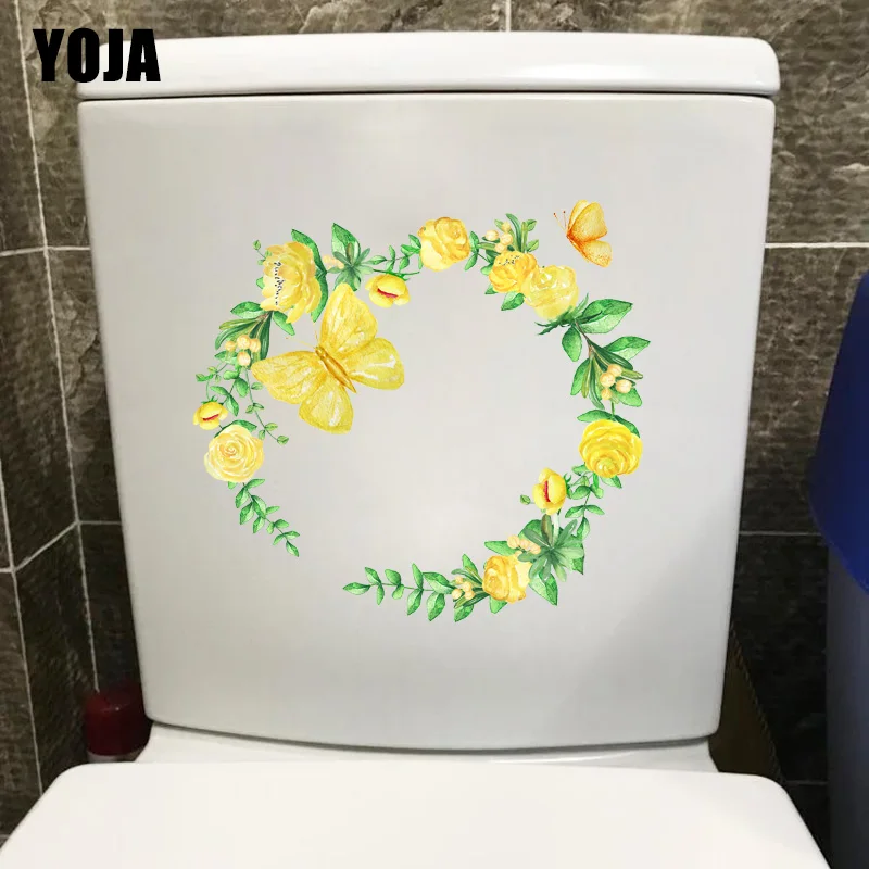 YOJA 22 3*20 6 см желтый акварельный венок мультяшная Настенная Наклейка для детской