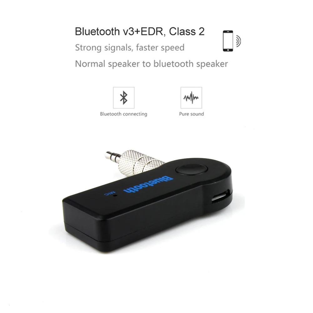 Универсальный комплект беспроводной связи Bluetooth для автомобиля AUX 3 5 мм аудио