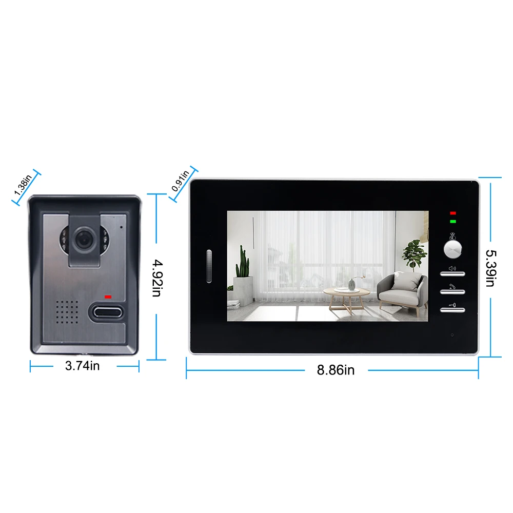 Saful 7 ''TFT lcd Проводной Видео дверной телефон визуальный видеодомофон Громкая связь ИК камера ночного видения дверной звонок Домофон Система