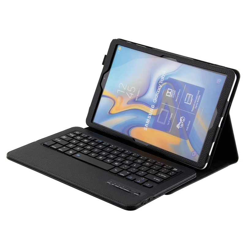 Черный чехол с клавиатурой для Samsung Galaxy Tab A 10 5 2018 модель Sm T590/T595/T597 тонкий корпус