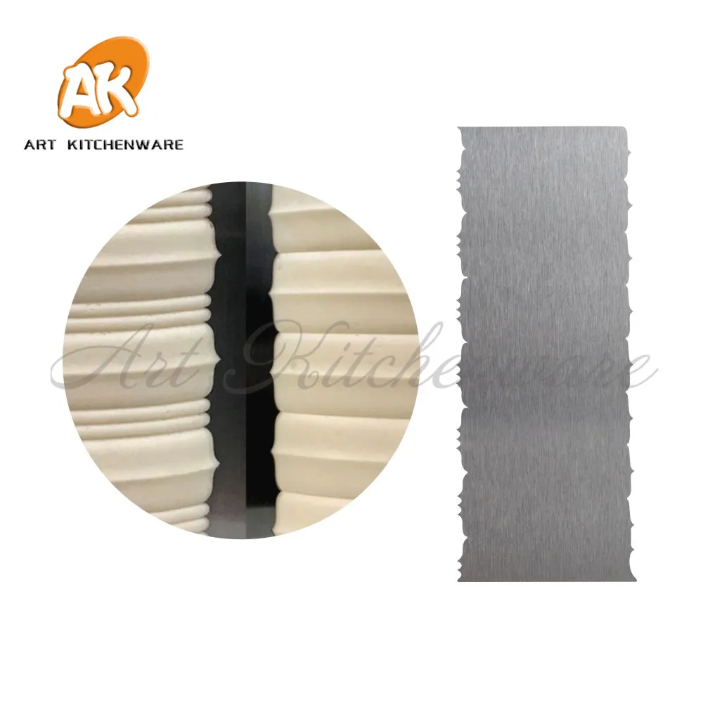 1 шт. двухсторонний скребок для торта лопатки теста крема из нержавеющей стали