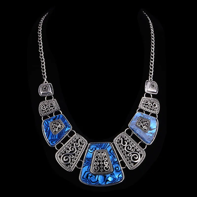Модное ожерелье-чокер в богемном стиле винтажные ожерелья с посеребренными