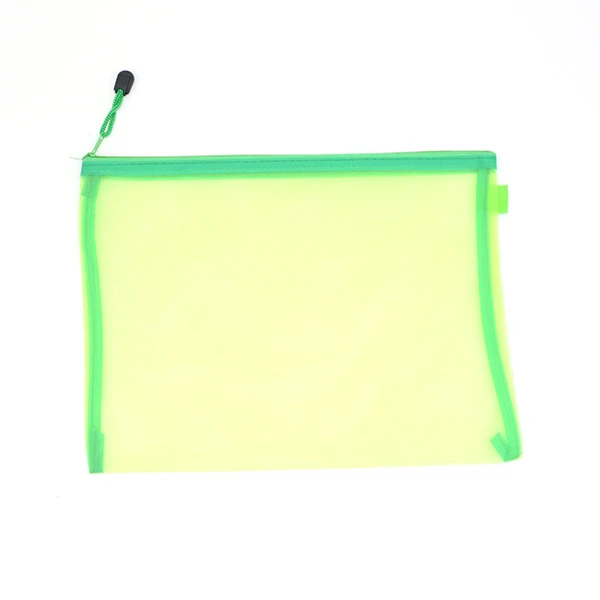 Big green A4 Сетчатый Чехол для карандашей Lapices Papeleria Etui Pennen Прозрачный чехол для карандашей школьный чехол для карандашей - Цвет: Big green A4
