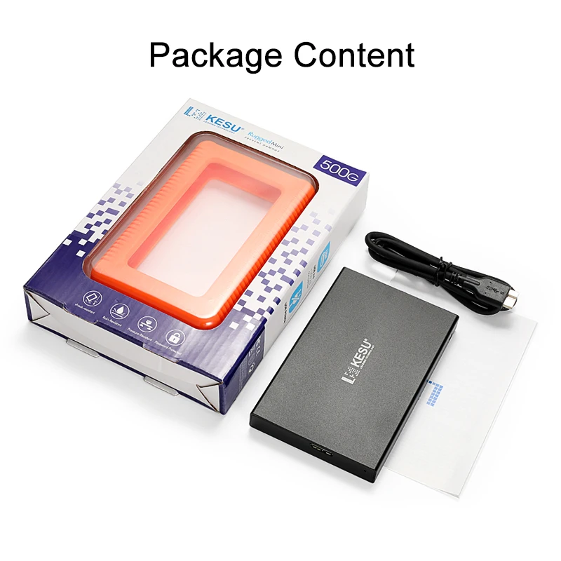 KESU 2.5 inch Portable External Hard Drive HDD HD Disk for PC Mac Desktop Laptop USB 3.0 High Speed Write and Read | Компьютеры и офис
