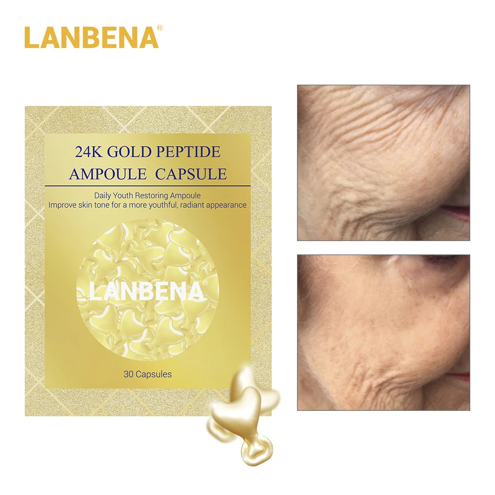 LANBENA Ageless Areginine эссенция масло против морщин коллаген 30 капсул для лица шеи