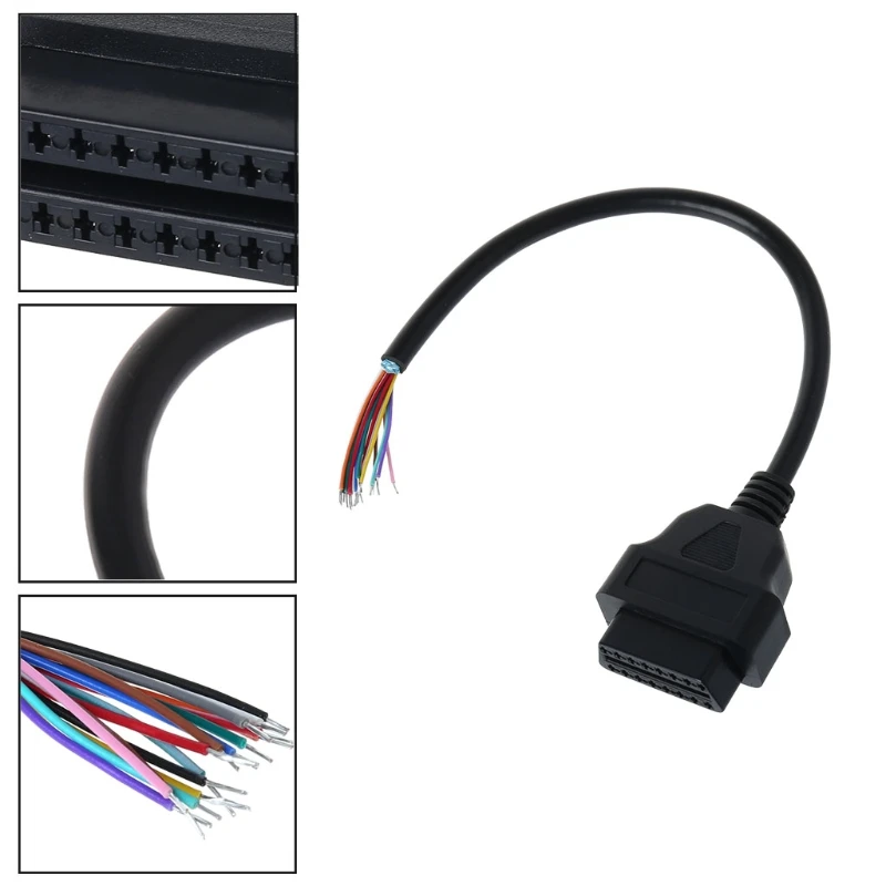 OBD2 16Pin Женский удлинитель открывающийся кабель автомобильный диагностический