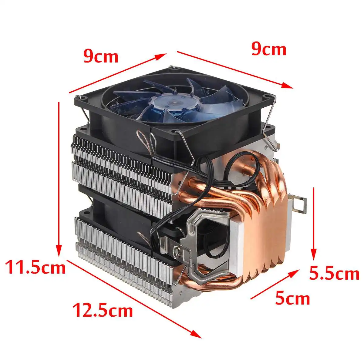 6xCopper тепловые трубки Blue светильник 3/4Pin Процессор Вентилятор охлаждения один двойной вентилятор радиатора для Intel 775/1150/1151/1155/1156/1366 для AMD