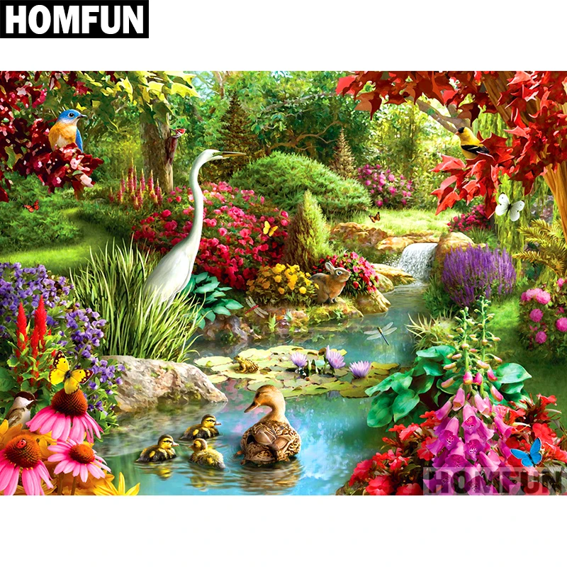 Алмазная живопись HOMFUN A01704 полноразмерная/круглая вышивка крестиком 5D сделай сам