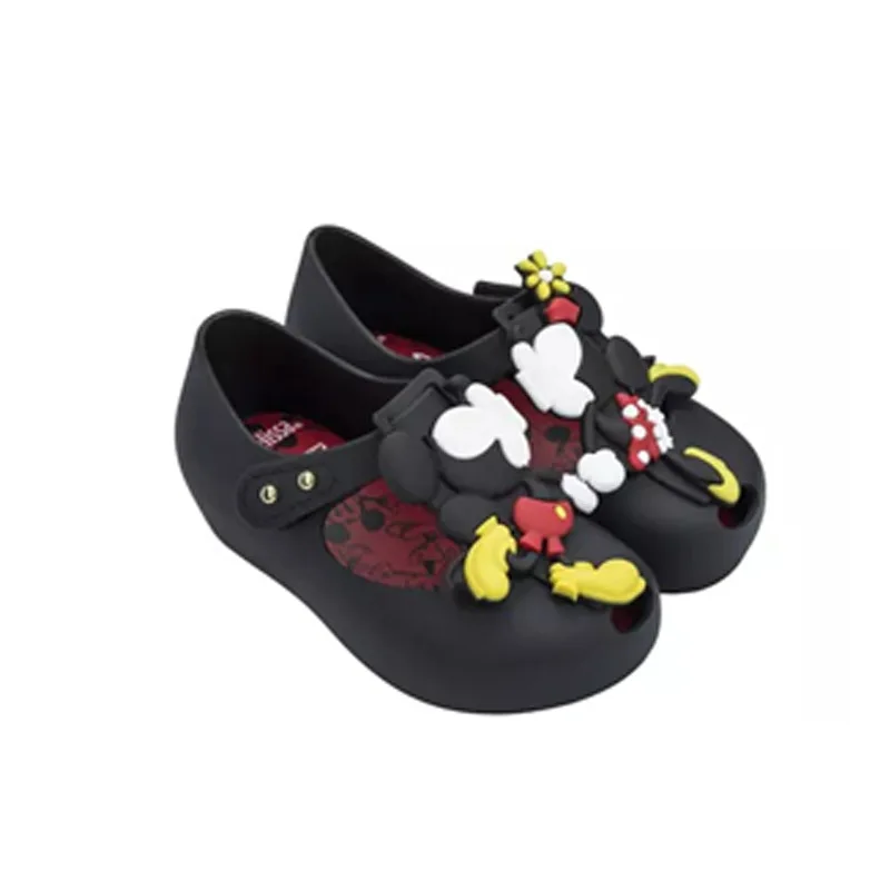 Melissa 2019 Sumeer прозрачные сандалии для девочек с Микки Маусом двойные детские