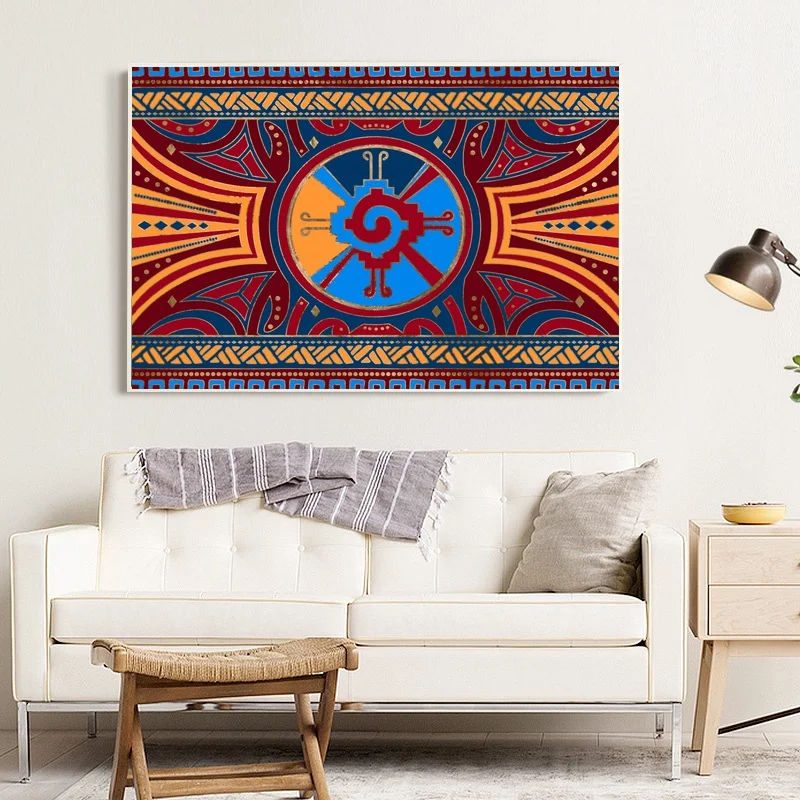 Hunab Ku Mayan Symbol Modern Home Decor Canvas Painting Art Print Wall Picture | Дом и сад