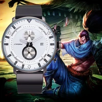 sinobi mens watches chronograph top brand luxury ultra thin big dial clock waterproof rubber sports man quartz wristwatch clock