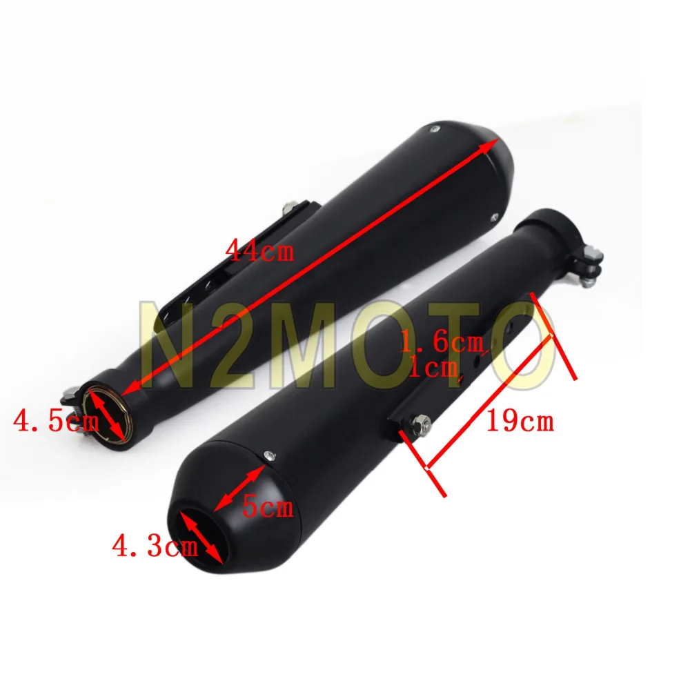 2X Мотоцикл 18 &quotглушитель выхлопной трубы 1 5/8&quot и 1/2 &quotи 7/16&quot для Chopper Cafe Racer Triumph